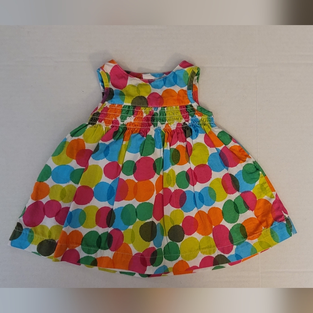 Carters Polka Dot Dress newborn NB  2 layers colorful